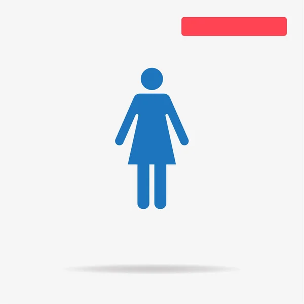 Het Pictogram Van Vrouw Vectorillustratie Concept Voor Ontwerp — Stockvector