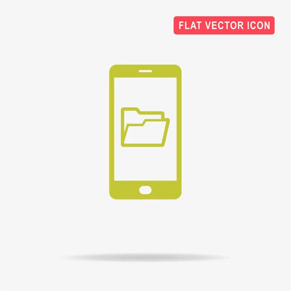 Icône Dossier Mobile Illustration Vectorielle Concept Pour Design — Image vectorielle