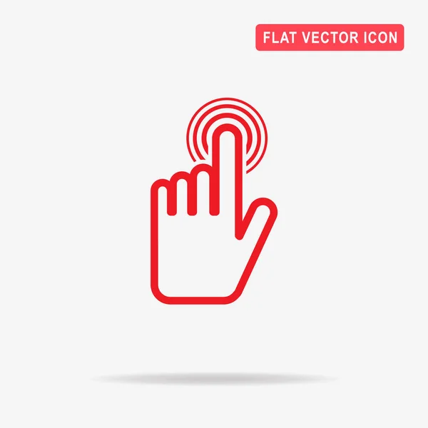 Klik Pictogram Van Een Hand Vectorillustratie Concept Voor Ontwerp — Stockvector