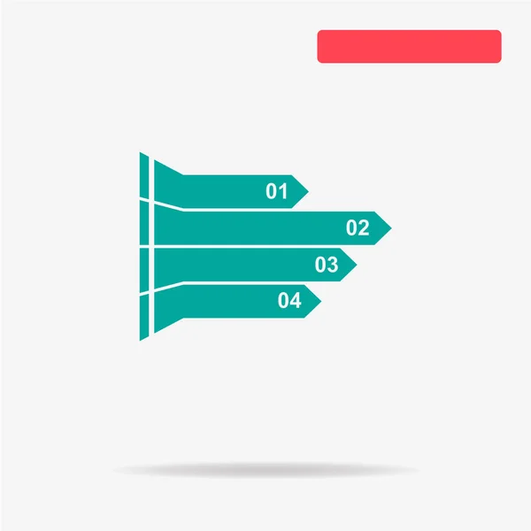 Icono Infografía Flechas Ilustración Del Concepto Vectorial Para Diseño — Vector de stock
