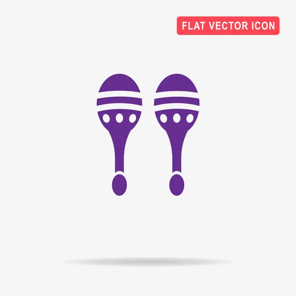 Icono Maracas Ilustración Del Concepto Vectorial Para Diseño — Vector de stock