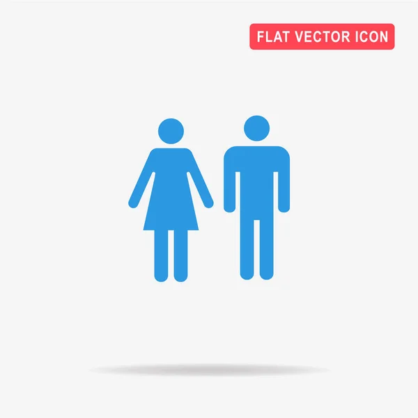 Man Woman Icon Vector Concept Illustration Design — Stock Vector