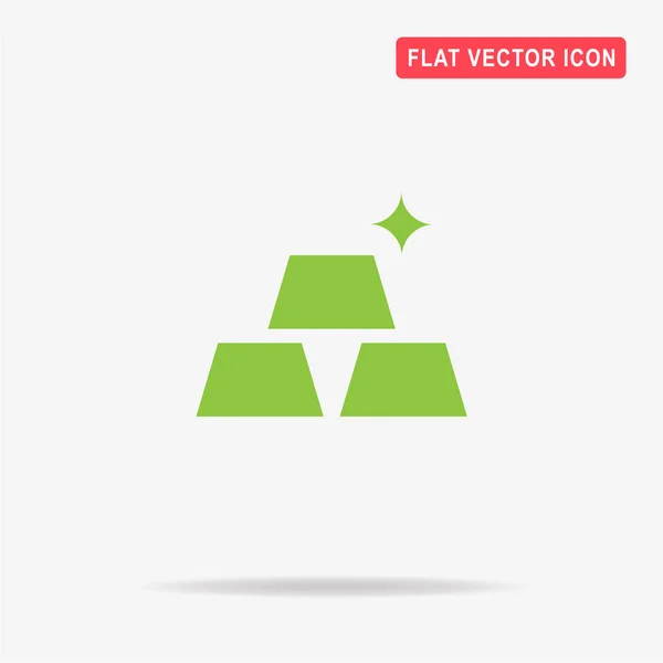 Gold Icon Vector Concept Illustration Design — Stock Vector