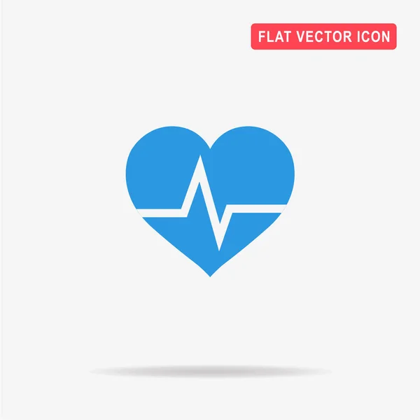 Heartbeat Icon Vector Concept Illustration Design — Stock Vector