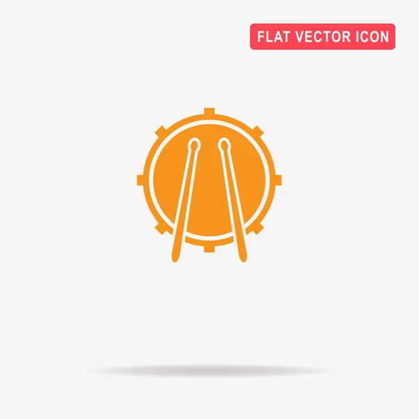 Drum Icon Vector Concept Illustration Design — Stock Vector