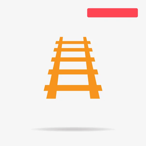 Icono Carretera Ferroviaria Ilustración Del Concepto Vectorial Para Diseño — Vector de stock