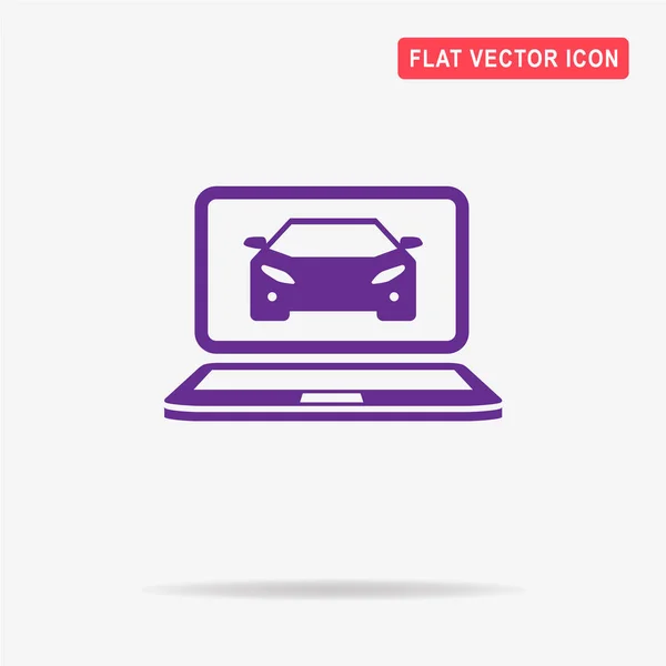 Car Diagnostics Icon Vector Concept Illustration Design — Stock Vector