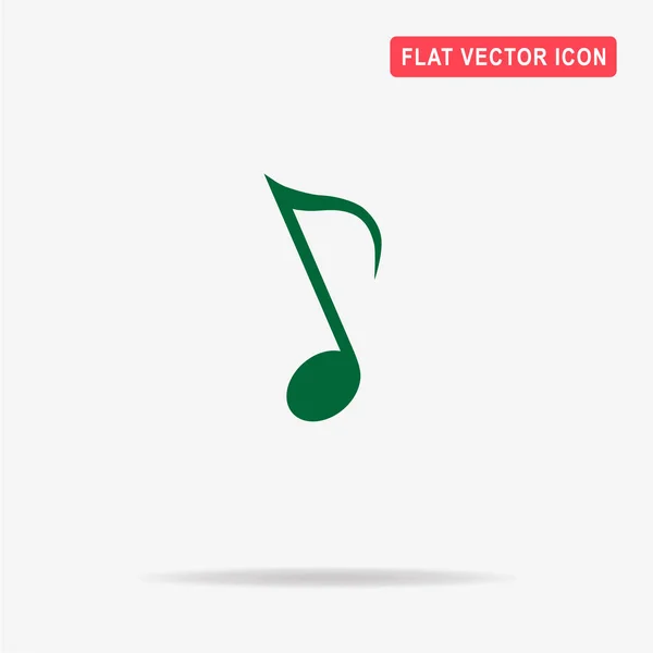 Ícone Nota Música Ilustração Conceito Vetor Para Design — Vetor de Stock
