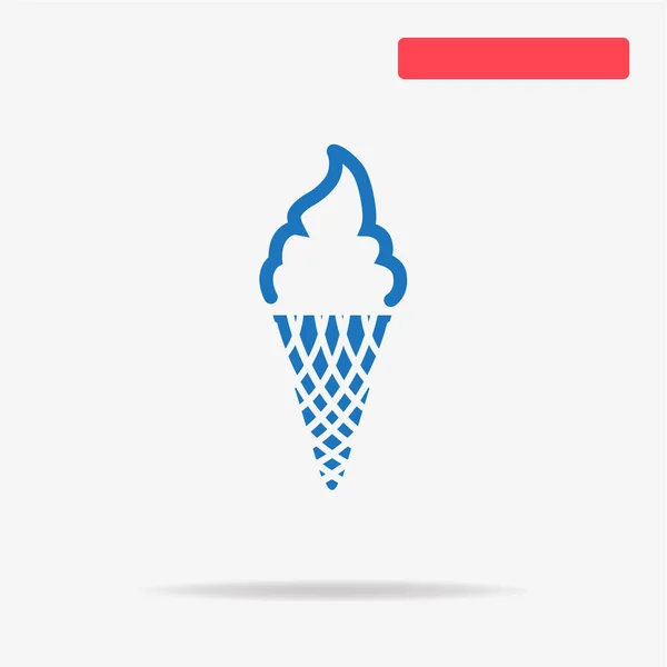 Ice Cream Icon Vector Concept Illustration Design — Stock Vector