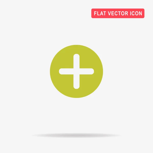 プラス記号のアイコン デザインのベクトルの概念図 — ストックベクタ