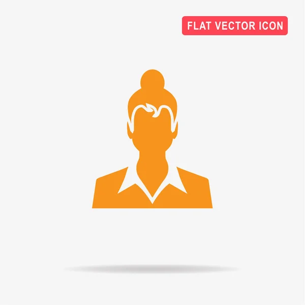 Icono Mujer Ilustración Del Concepto Vectorial Para Diseño — Vector de stock