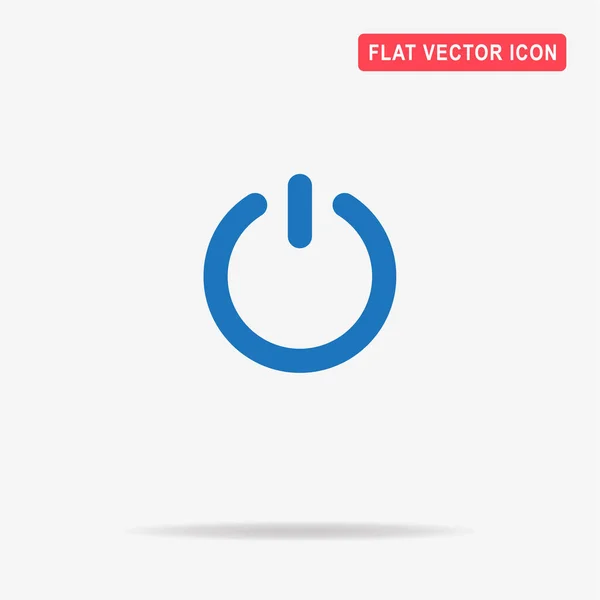Значок Кнопки Питания Векторная Концепция — стоковый вектор