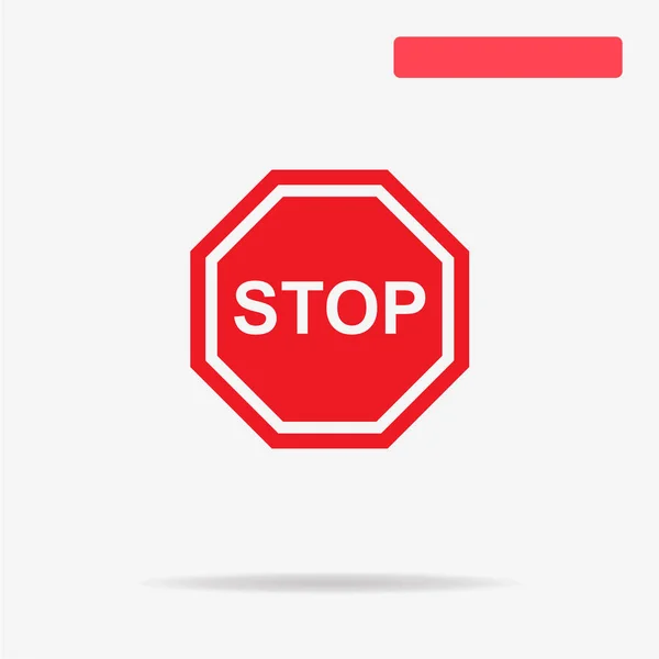 Ikona Znaménko Stop Vektorové Ilustrace Koncept Pro Design — Stockový vektor