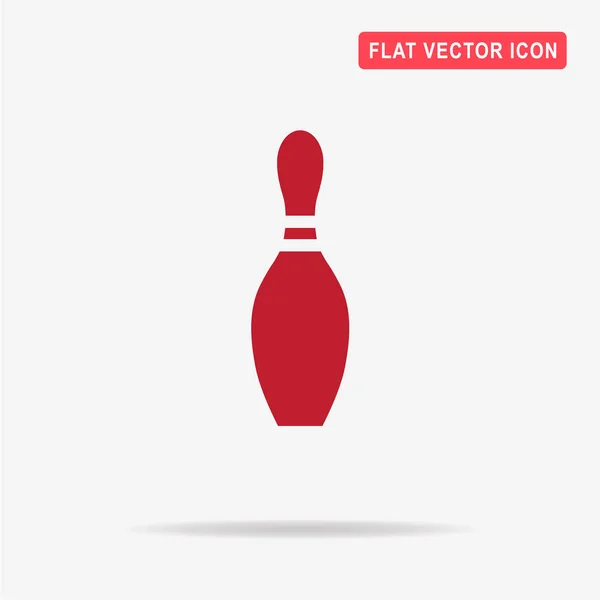 Bowling Pin Icon Vector Concept Illustration Design — Stock Vector