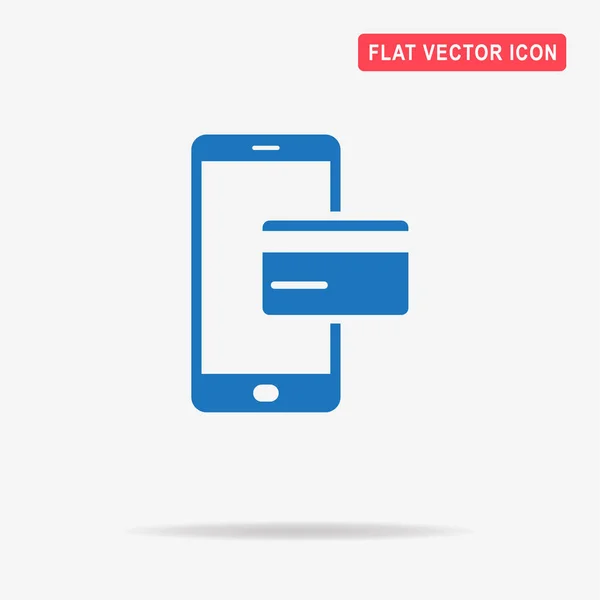 Mobiel Betalen Pictogram Vectorillustratie Concept Voor Ontwerp — Stockvector