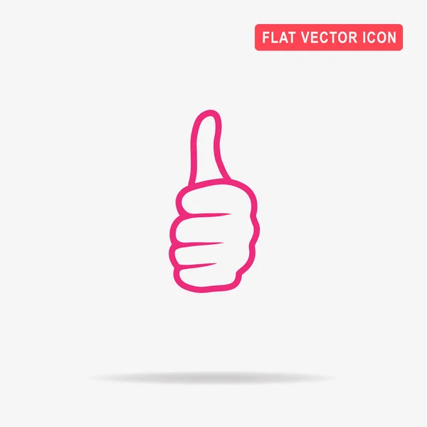 Значок Большим Пальцем Векторная Концепция — стоковый вектор