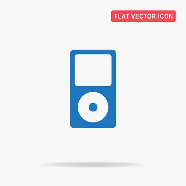Icono Reproductor Multimedia Portátil Ilustración Del Concepto Vectorial Para Diseño — Vector de stock