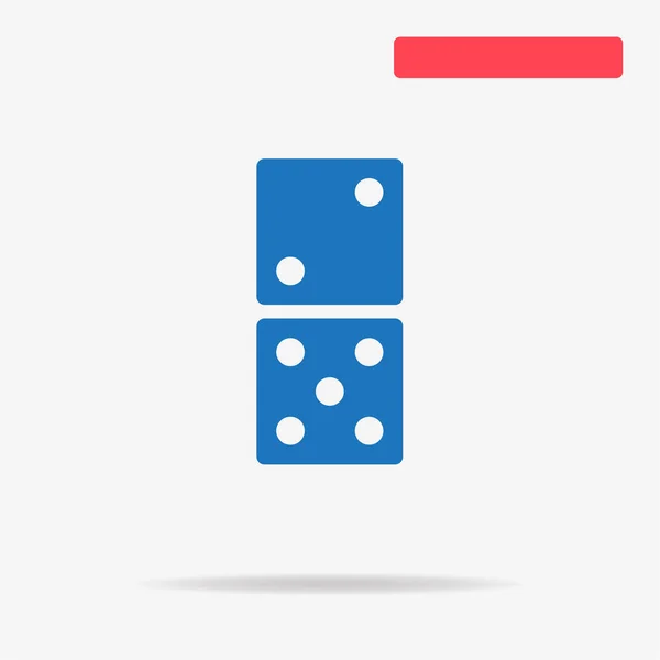 Domino Ikonen Begreppet Vektorillustration För Design — Stock vektor
