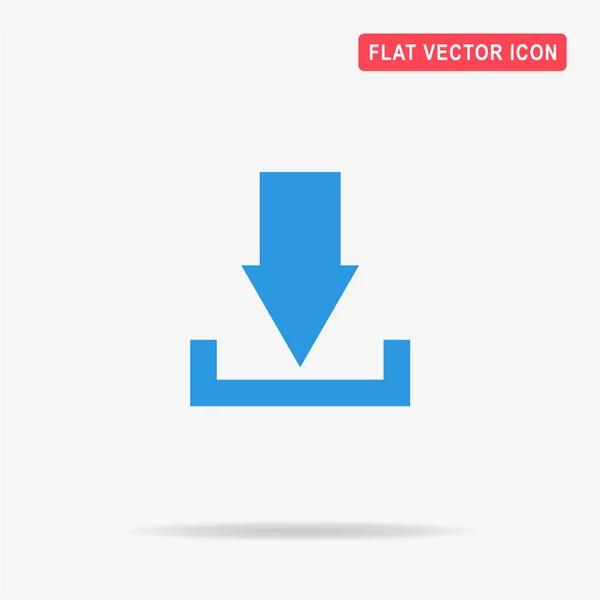 Letöltés Icon Vektor Koncepció Illusztráció Design — Stock Vector