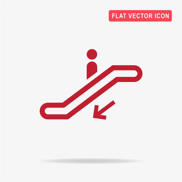Иконка Эскалатор Векторная Концепция — стоковый вектор