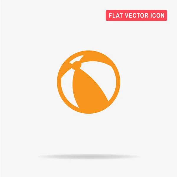 Beach Ball Icon Vector Concept Illustration Design — Stock Vector