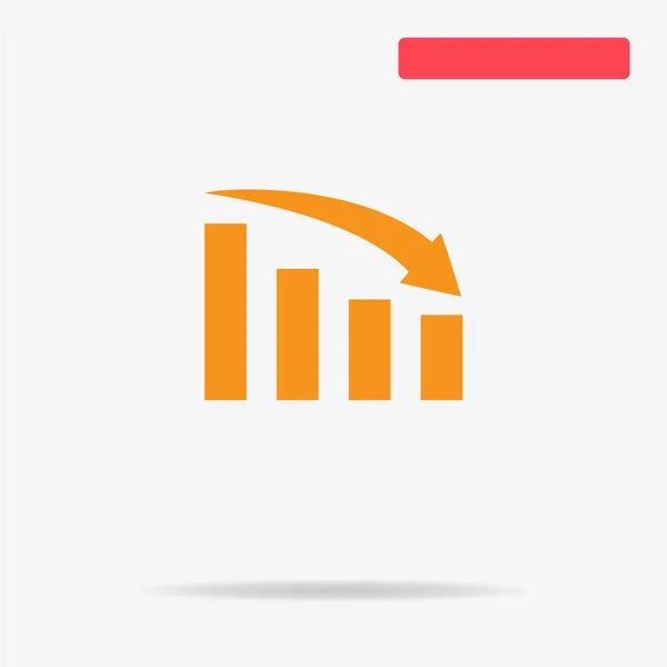 Infographic Bar Chart Icon Vector Concept Illustration Design — Stock Vector