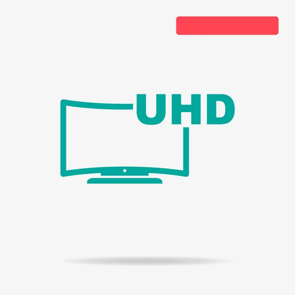 Ícone Uhd Ilustração Conceito Vetor Para Design — Vetor de Stock