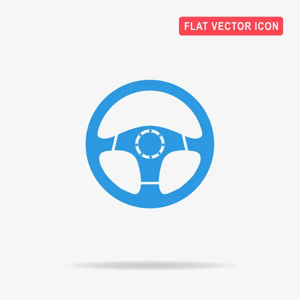 Steering Wheel Icon Vector Concept Illustration Design — Stock Vector