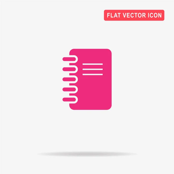 Kladblok Pictogram Vectorillustratie Concept Voor Ontwerp — Stockvector