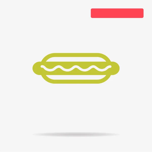 Hot Dog Icon Vector Concept Illustration Design — Stock Vector