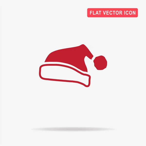 Kerstmis Kerstman Hoed Pictogram Vectorillustratie Concept Voor Ontwerp — Stockvector