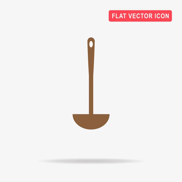 Soup Ladle Icon Vector Concept Illustration Design — Stock Vector