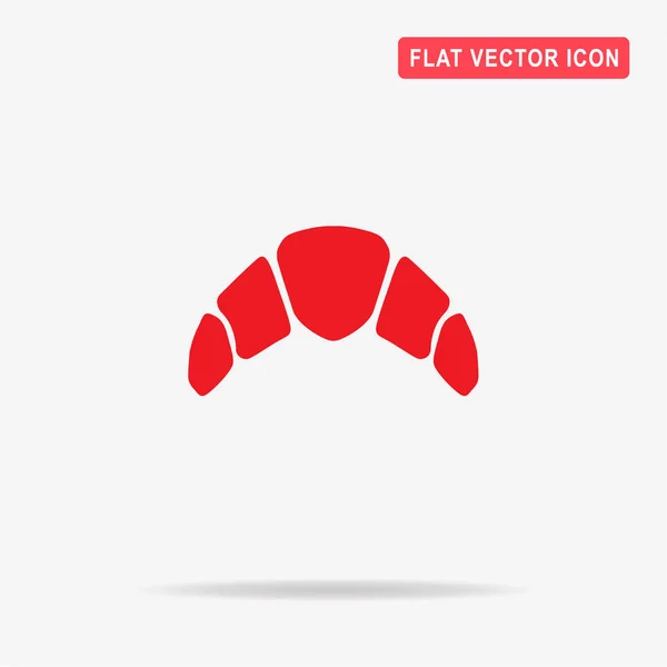 Icono Croissant Ilustración Del Concepto Vectorial Para Diseño — Vector de stock