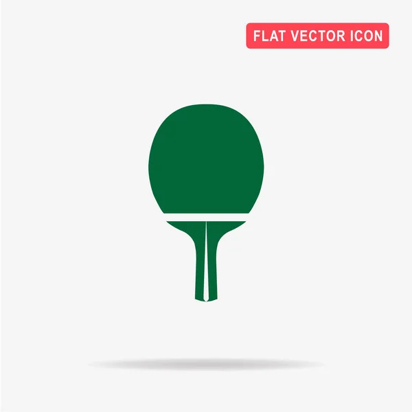 Ping Pong Racket Pictogram Vectorillustratie Concept Voor Ontwerp — Stockvector