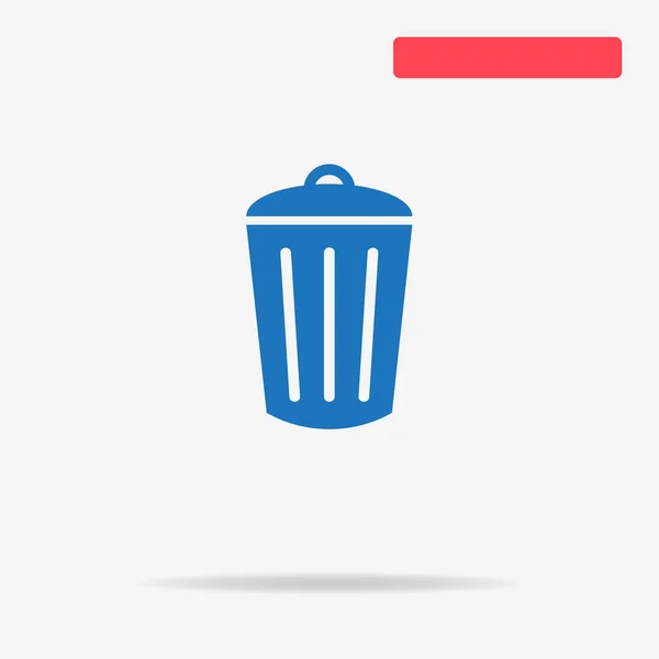 ゴミ箱のアイコン デザインのベクトルの概念図 — ストックベクタ