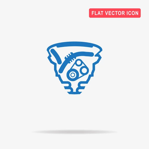Het Pictogram Van Motor Vectorillustratie Concept Voor Ontwerp — Stockvector