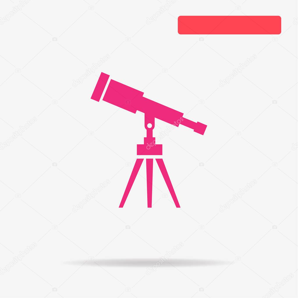 Telescope icon. Vector concept illustration for design.