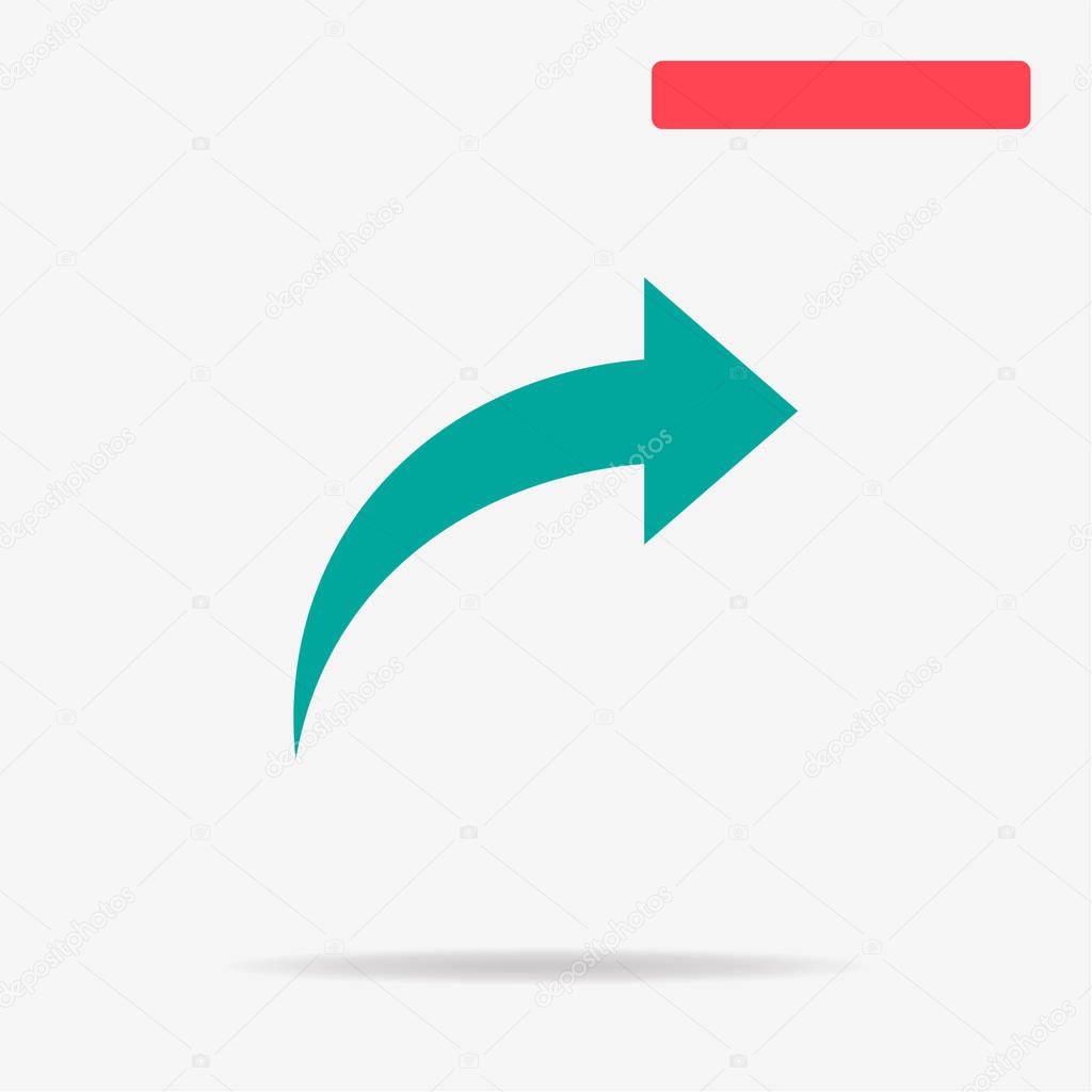 Arrow icon. Vector concept illustration for design.