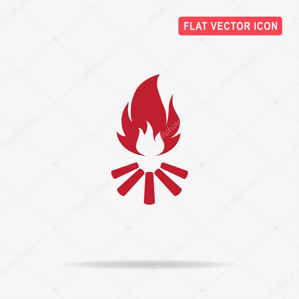 Bonfire icon. Vector concept illustration for design.