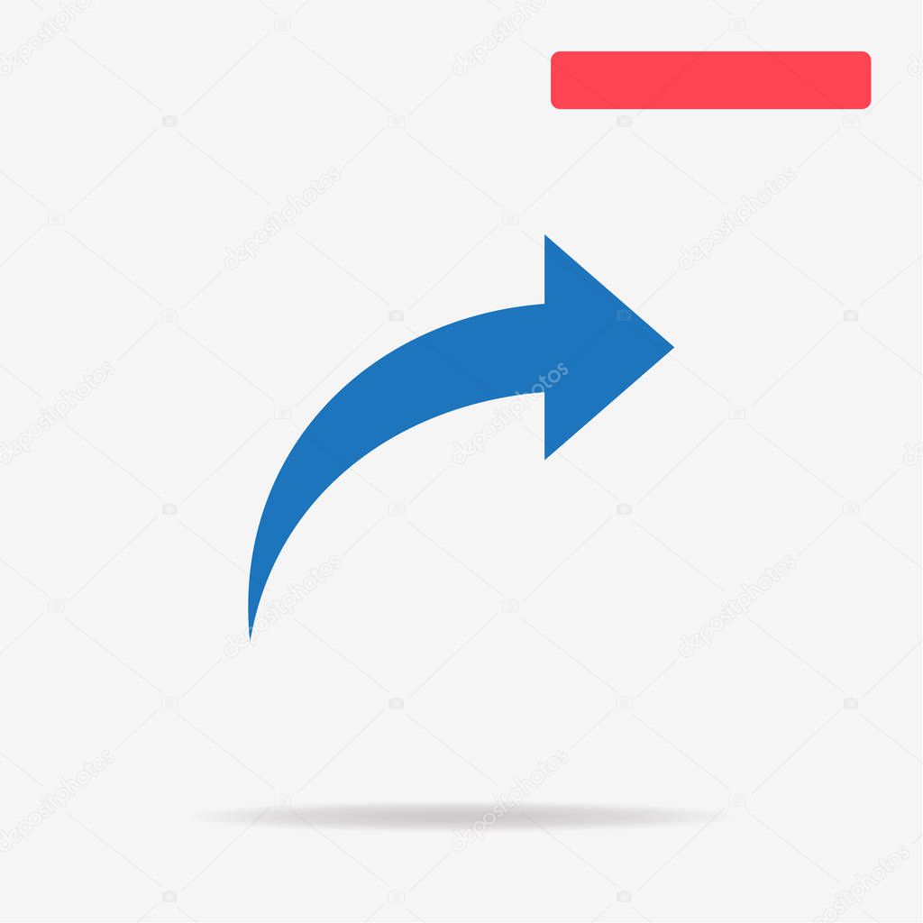 Arrow icon. Vector concept illustration for design.