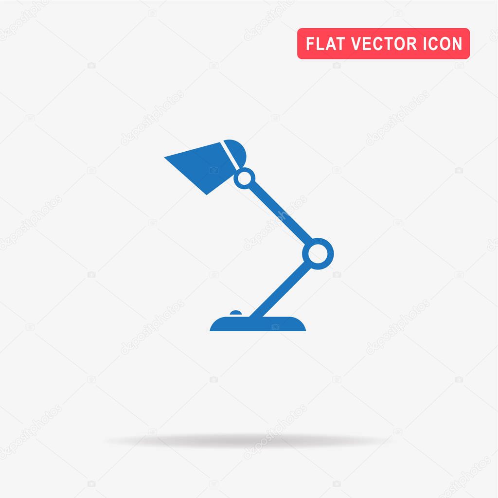 Table lamp icon. Vector concept illustration for design.