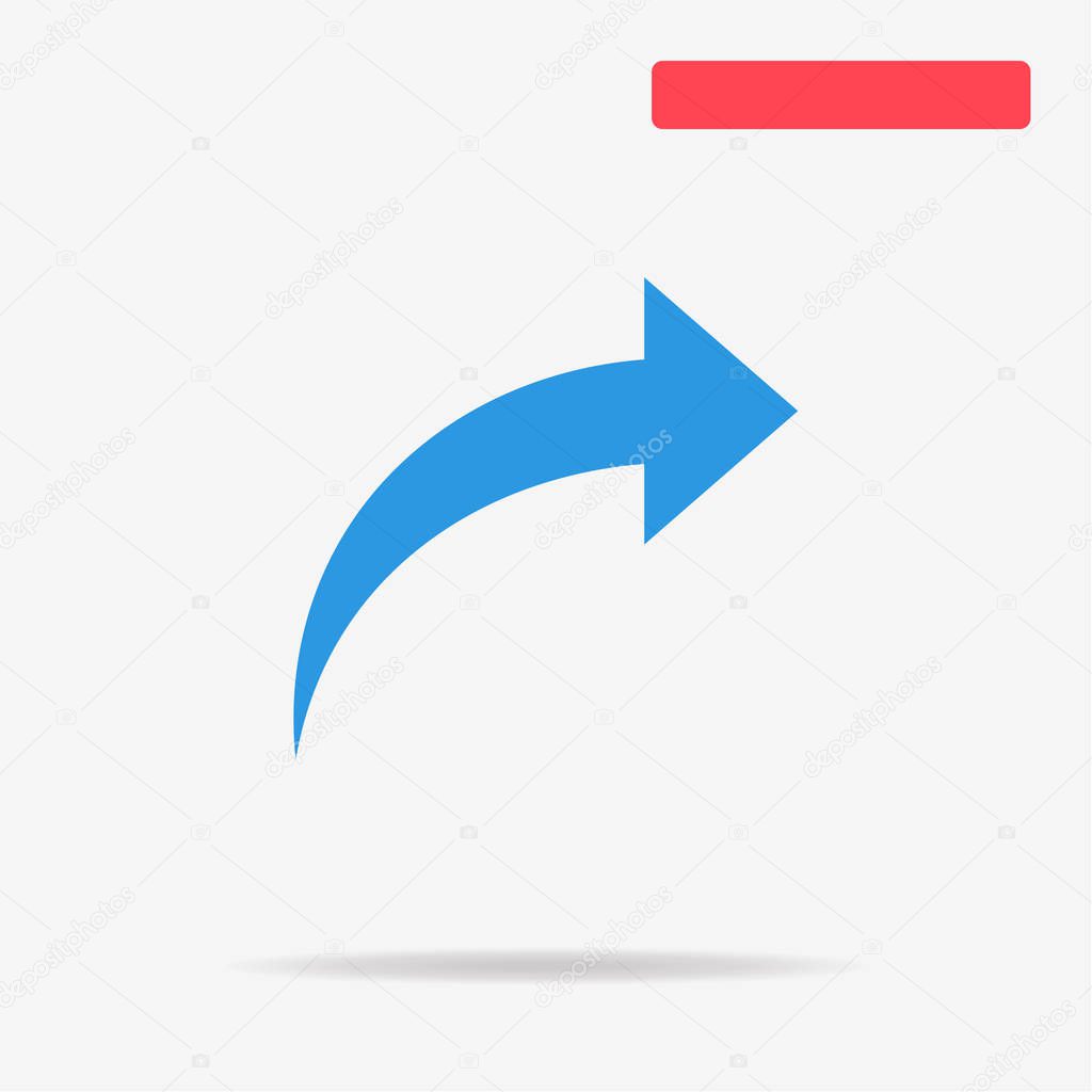 Arrow icon. Vector concept illustration for design.