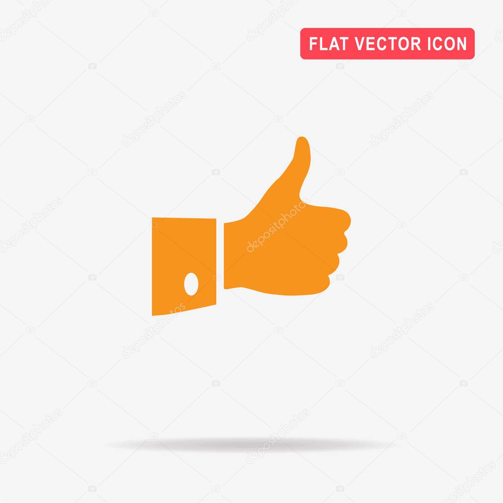 Thumb up icon. Vector concept illustration for design.