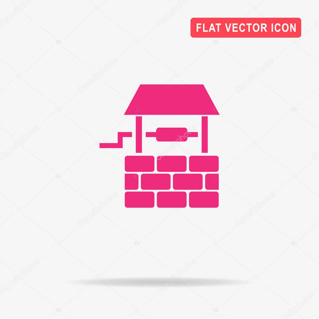 Well icon. Vector concept illustration for design.