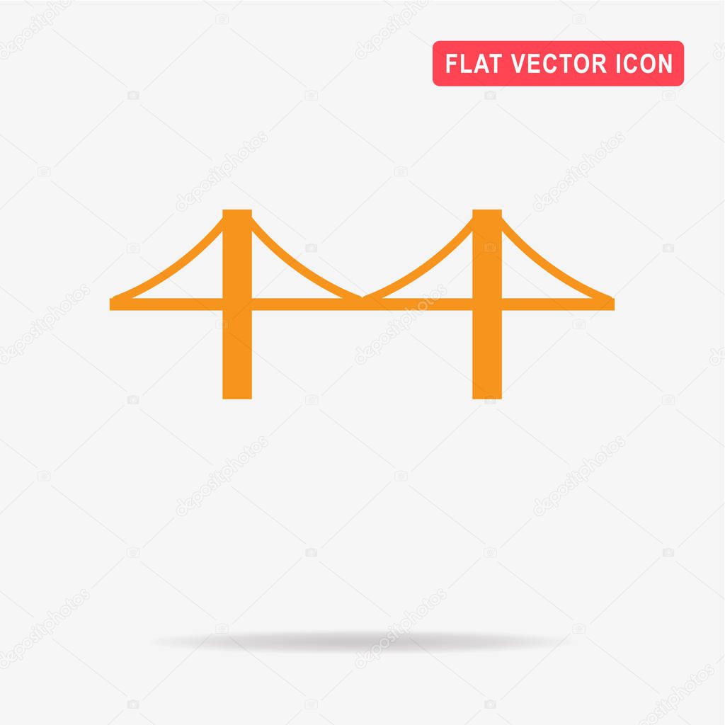 Bridge icon. Vector concept illustration for design.