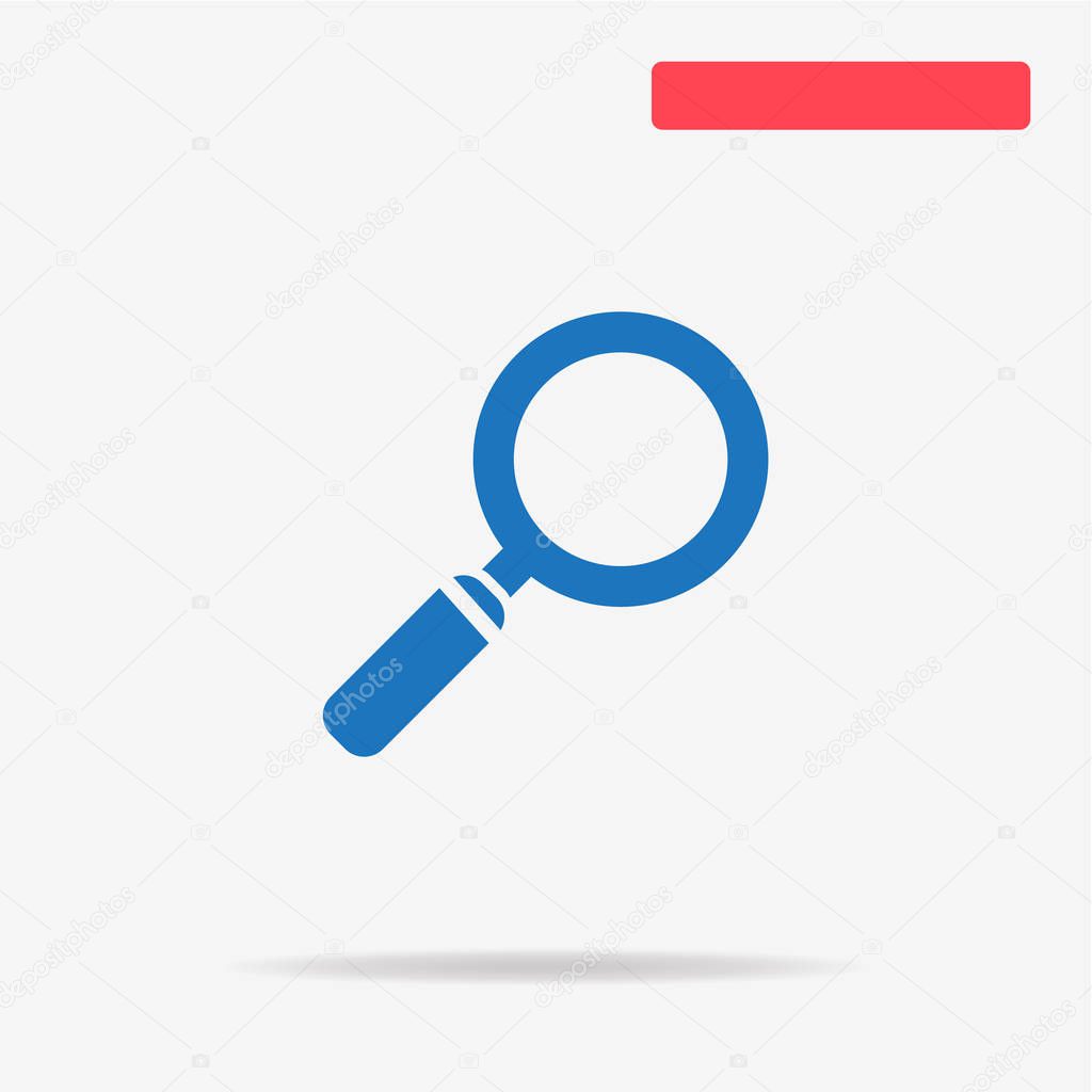 Magnifying glass icon. Vector concept illustration for design.