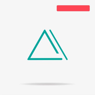 Müzik üçgen simgesini. Vektör konsept illüstrasyon tasarımı için.