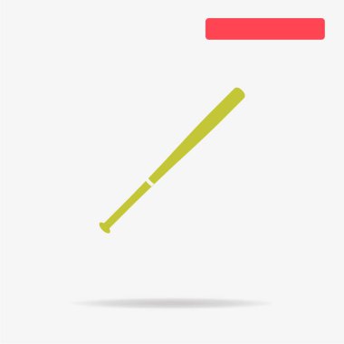 Beyzbol sopası simgesi. Vektör konsept illüstrasyon tasarımı için.