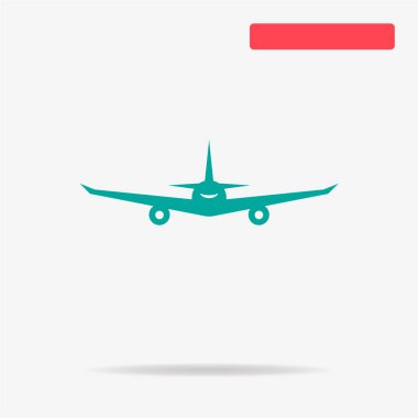 Uçak ikonu. tasarım için vektör çizimi.