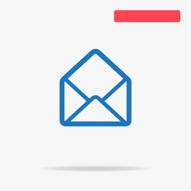 Zarf simgesi. Vektör konsept illüstrasyon tasarımı için.